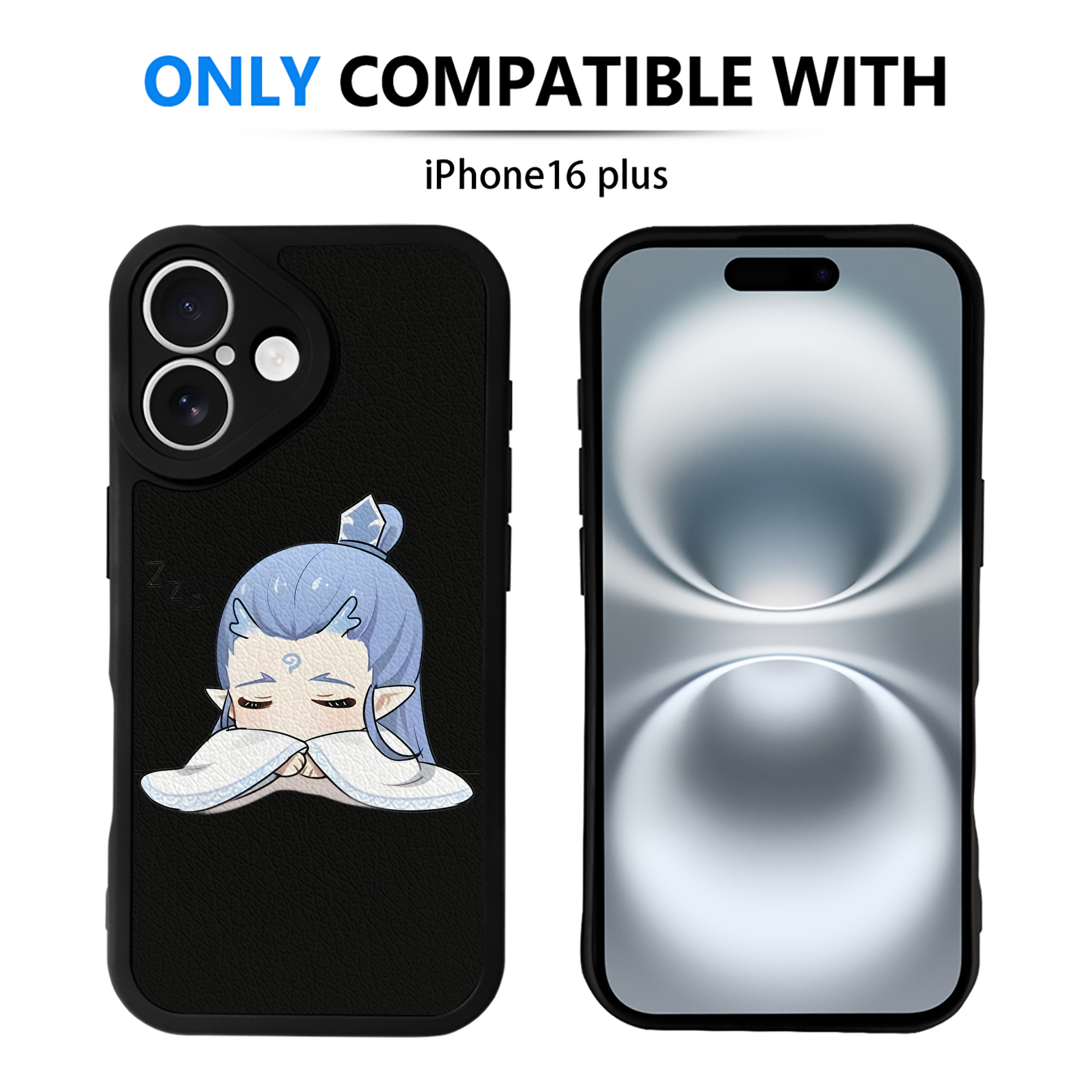 （画像用） Ne Zha 2 ナタ 魔童の大暴れ 【iPhone 16シリーズ対応】シリコンスマホケース（レザー調） 材質：シリコン